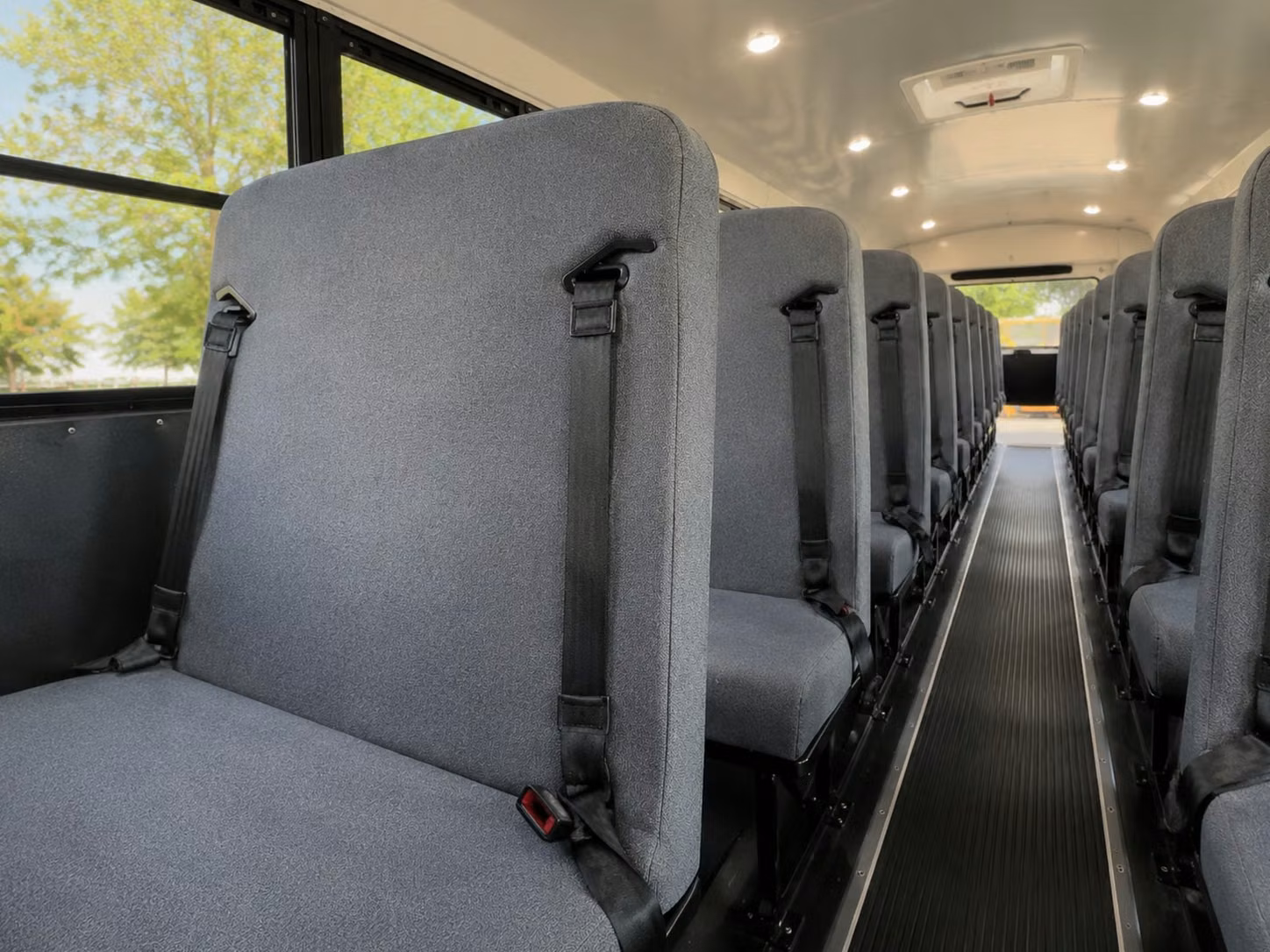 school bus inside